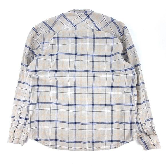 QUIKSILVER Modern Fit Long Sleeve Button Down Flannel Shirt Jacket XL Gray Plaid - Picture 5 of 5